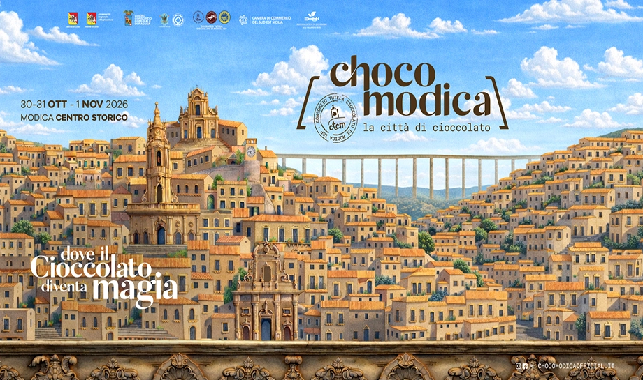 Locandina ufficiale ChocoModica 2026 — 30, 31 ottobre e 1 novembre a Modica